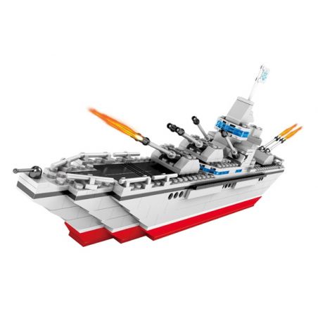 HSANHE CACO 6445 non  TÀU CHIẾN bộ đồ chơi xếp lắp ráp ghép mô hình 353 khối