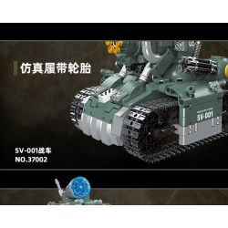 JIESTAR 37002 non  XE TĂNG SV-001 bộ đồ chơi xếp lắp ráp ghép mô hình Metal Slug SV-001 CHARIOT Trò Chơi 725 khối
