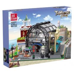 JIESTAR 89154 non  ĐIỂM ĐÓN TẠI SẢNH NHÀ GA bộ đồ chơi xếp lắp ráp ghép mô hình Modular Buildings THE MEETING POINT Mô Hình Nhà Cửa 2720 khối