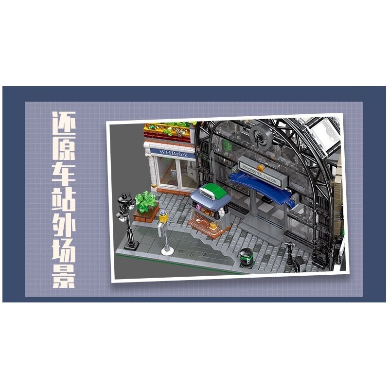 JIESTAR 89154 non  ĐIỂM ĐÓN TẠI SẢNH NHÀ GA bộ đồ chơi xếp lắp ráp ghép mô hình Modular Buildings THE MEETING POINT Mô Hình Nhà Cửa 2720 khối