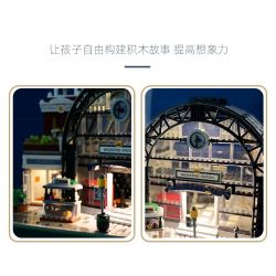 JIESTAR 89154 non  ĐIỂM ĐÓN TẠI SẢNH NHÀ GA bộ đồ chơi xếp lắp ráp ghép mô hình Modular Buildings THE MEETING POINT Mô Hình Nhà Cửa 2720 khối