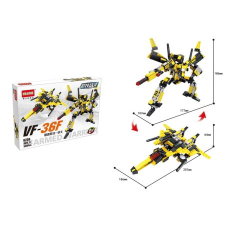 HSANHE CACO 6236 non  CHIẾN ĐẤU VŨ TRANG BINH CÁT ĂN LINH HỒN VF-36F bộ đồ chơi xếp lắp ráp ghép mô hình ARMED WARRIOR 350 khối