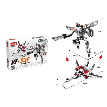 HSANHE CACO 6233 non  CHIẾN ĐẤU VŨ TRANG BINH CÁNH THÁNH RẠNG NGỜI VF-33F bộ đồ chơi xếp lắp ráp ghép mô hình VF-33F ARMED WARRIOR 339 khối