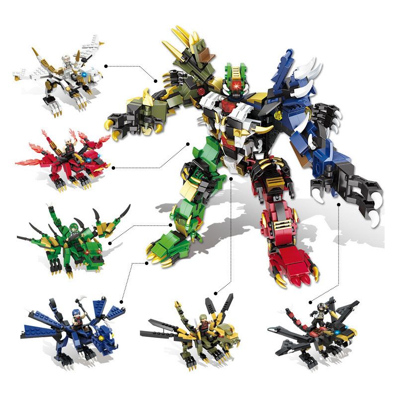 HSANHE CACO 6226 6227 6228 6229 6230 6231 6232 non  THÁNH THÚ VŨ TRANG THẾ HỆ THỨ 2 bộ đồ chơi xếp lắp ráp ghép mô hình Creator Sáng Tạo 1065 khối