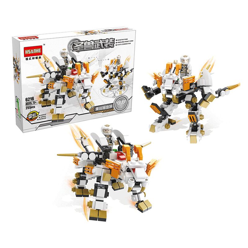 HSANHE CACO 6223 6224 6225 6216 6217 6218 6219 6220 6221 6222 non Lego THÁNH THÚ VŨ TRANG bộ đồ chơi xếp lắp ráp ghép mô hình Creator Sáng Tạo 255 khối