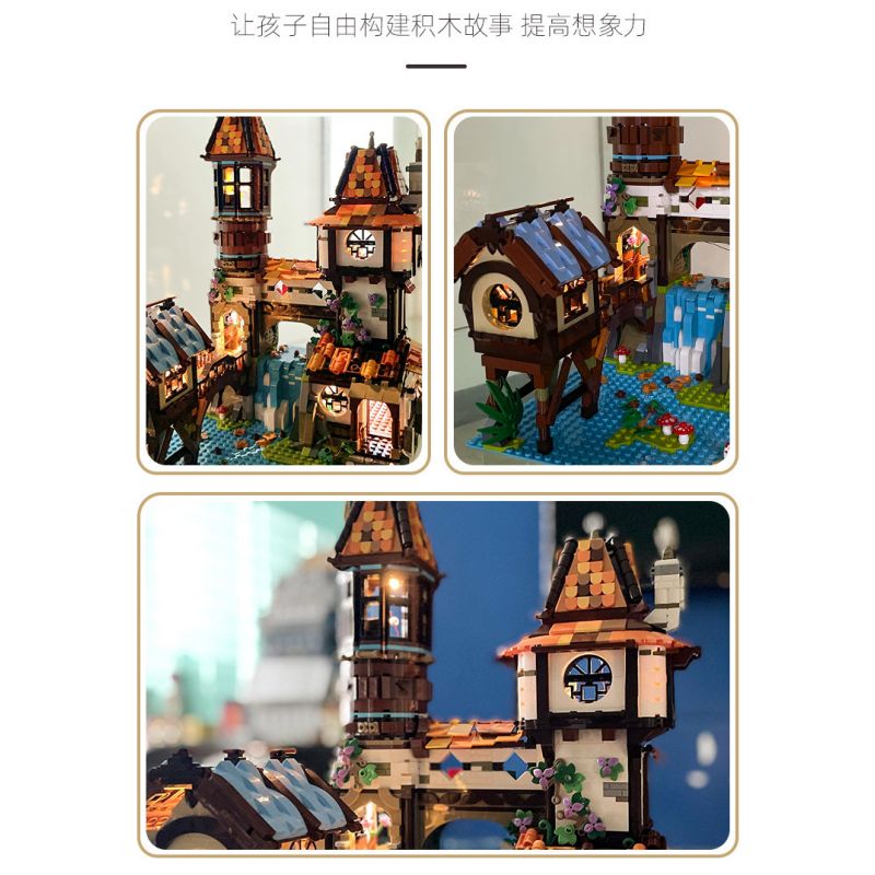 JIESTAR 89149 non  HỌC GIẢ VEN SÔNG bộ đồ chơi xếp lắp ráp ghép mô hình Modular Buildings THE RIVERSIDE SCHOLARS Mô Hình Nhà Cửa 2488 khối