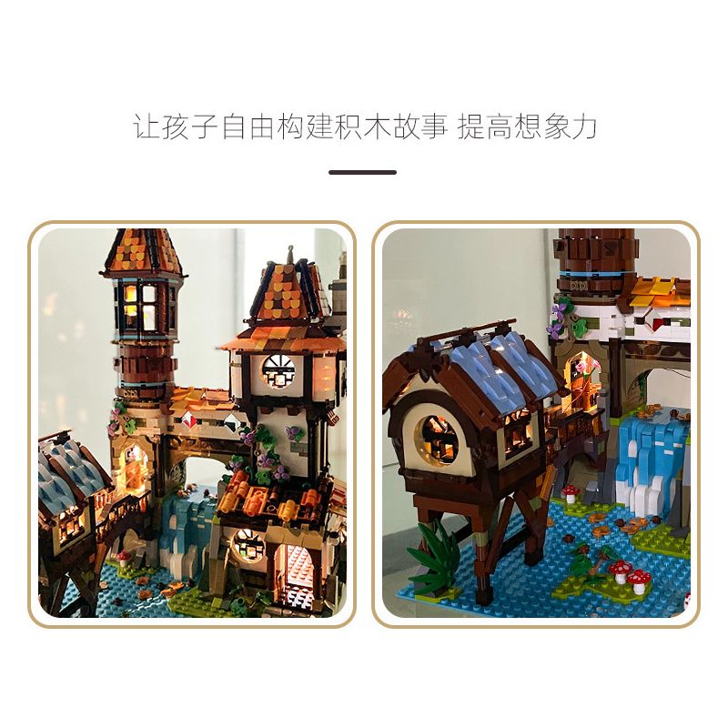 JIESTAR 89149 non  HỌC GIẢ VEN SÔNG bộ đồ chơi xếp lắp ráp ghép mô hình Modular Buildings THE RIVERSIDE SCHOLARS Mô Hình Nhà Cửa 2488 khối