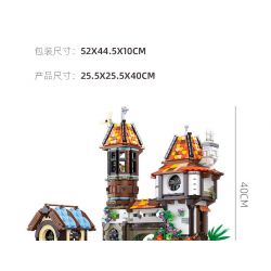 JIESTAR 89149 non  HỌC GIẢ VEN SÔNG bộ đồ chơi xếp lắp ráp ghép mô hình Modular Buildings THE RIVERSIDE SCHOLARS Mô Hình Nhà Cửa 2488 khối