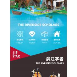 JIESTAR 89149 non  HỌC GIẢ VEN SÔNG bộ đồ chơi xếp lắp ráp ghép mô hình Modular Buildings THE RIVERSIDE SCHOLARS Mô Hình Nhà Cửa 2488 khối