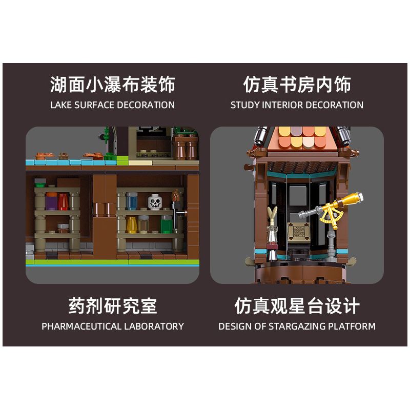 JIESTAR 89149 non  HỌC GIẢ VEN SÔNG bộ đồ chơi xếp lắp ráp ghép mô hình Modular Buildings THE RIVERSIDE SCHOLARS Mô Hình Nhà Cửa 2488 khối