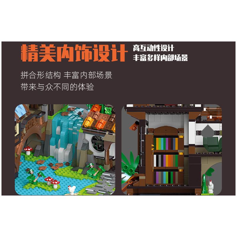 JIESTAR 89149 non  HỌC GIẢ VEN SÔNG bộ đồ chơi xếp lắp ráp ghép mô hình Modular Buildings THE RIVERSIDE SCHOLARS Mô Hình Nhà Cửa 2488 khối