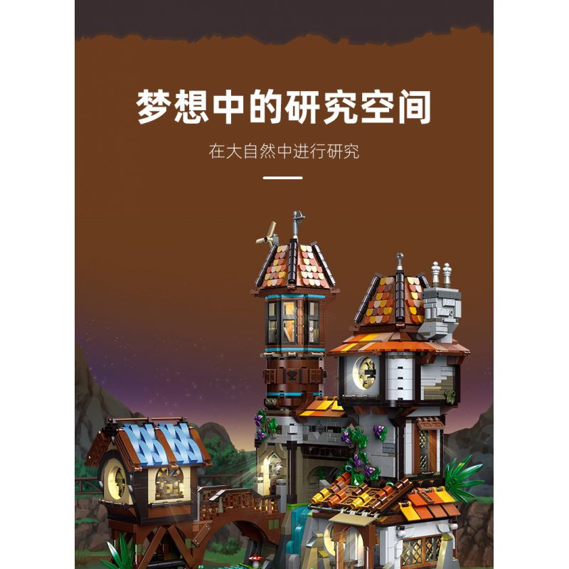 JIESTAR 89149 non  HỌC GIẢ VEN SÔNG bộ đồ chơi xếp lắp ráp ghép mô hình Modular Buildings THE RIVERSIDE SCHOLARS Mô Hình Nhà Cửa 2488 khối