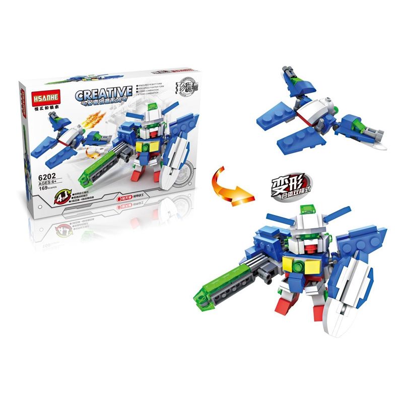 HSANHE CACO 6201 6202 6203 6204 6205 6206 6207 6208 6209 6210 6211 6212 6213 6214 6215 non  MECHA SÁNG TẠO CÓ THỂ THAY ĐỔI bộ đồ chơi xếp lắp ráp ghép mô hình Creator 173 khối