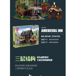 JIESTAR 89148 non  NHÀ TRỌ THỜI TRUNG CỔ bộ đồ chơi xếp lắp ráp ghép mô hình AMEDIEVA INN 2710 khối