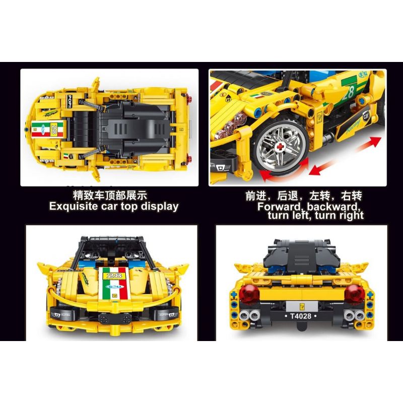 TA GAOLE T4028 4028 non  XE ĐIỀU KHIỂN TỪ XA bộ đồ chơi xếp lắp ráp ghép mô hình  Kỹ Thuật Công Nghệ Cao Mô Hình Phương Tiện 448 khối