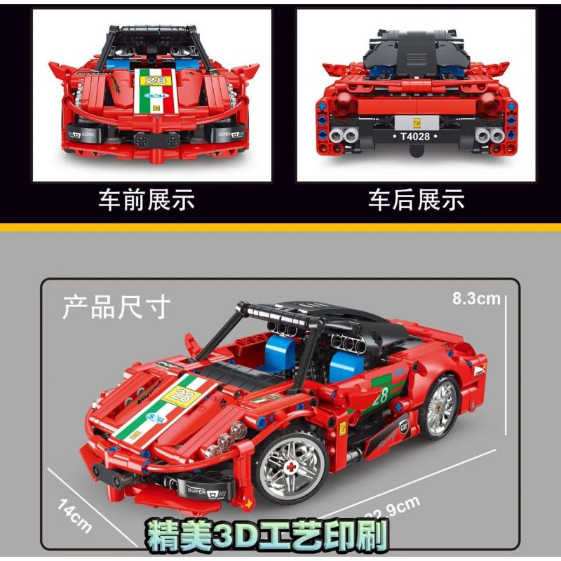 TA GAOLE T4028 4028 non  XE ĐIỀU KHIỂN TỪ XA bộ đồ chơi xếp lắp ráp ghép mô hình  Kỹ Thuật Công Nghệ Cao Mô Hình Phương Tiện 448 khối