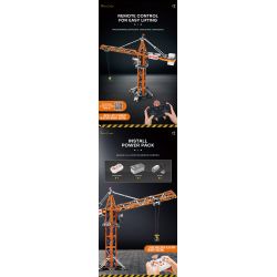 REOBRIX 22013 non  CẨU THÁP bộ đồ chơi xếp lắp ráp ghép mô hình  TOWER CRANE Kỹ Thuật Công Nghệ Cao Mô Hình Phương Tiện 1288 khối