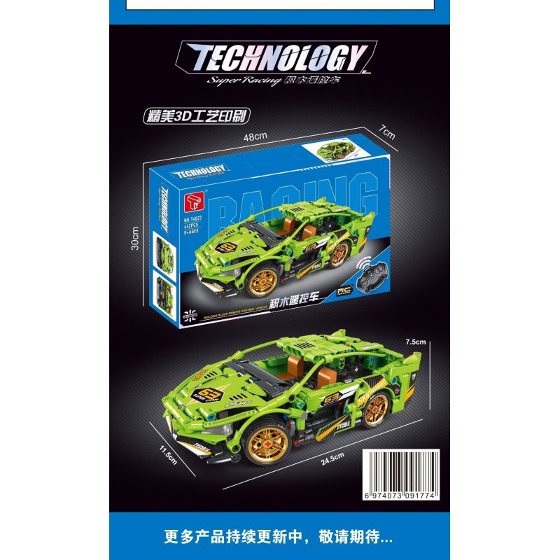 TA GAOLE T4027 4027 non  XE ĐIỀU KHIỂN TỪ XA bộ đồ chơi xếp lắp ráp ghép mô hình  Kỹ Thuật Công Nghệ Cao Mô Hình Phương Tiện 442 khối