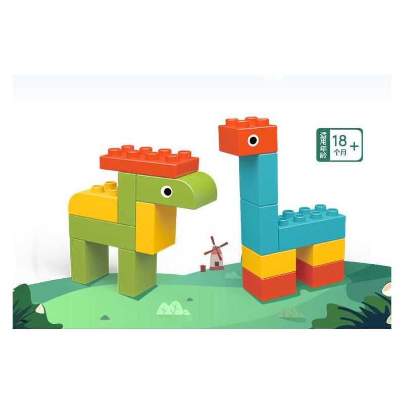 XIAOMI MITU MI ONEBOT MTDJM01IQI 01IQI non  THIÊN ĐƯỜNG ĐỘNG VẬT HẠT LỚN MI RABBIT bộ đồ chơi xếp lắp ráp ghép mô hình  Khối Lớn 61 khối