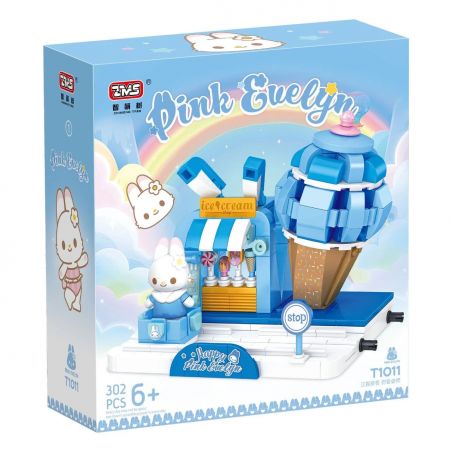 WISDOM TREE T1011-1 1011-1 T1011-2 1011-2 T1011-3 1011-3 T1011-4 1011-4 non  PINK EVELYN 4 KIỂU NHÀ KEM SHOP QUẦN ÁO TIỆM BÁNH THỎ bộ đồ chơi xếp lắp ráp ghép mô hình Girl Con Gái 1164 khối