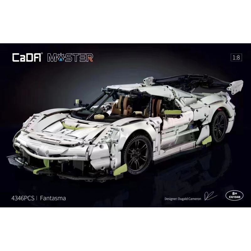 CADA DOUBLEE C61048 61048 non  BÓNG MA THỤY ĐIỂN FANTASMA tỷ lệ 1:8 bộ đồ chơi xếp lắp ráp ghép mô hình FANTASMA SPORTS CAR 4346 khối