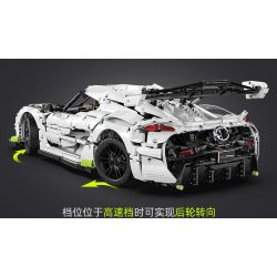 CADA DOUBLEE C61048 61048 non  BÓNG MA THỤY ĐIỂN FANTASMA tỷ lệ 1:8 bộ đồ chơi xếp lắp ráp ghép mô hình FANTASMA SPORTS CAR 4346 khối