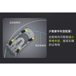 CADA DOUBLEE C61048 61048 non  BÓNG MA THỤY ĐIỂN FANTASMA tỷ lệ 1:8 bộ đồ chơi xếp lắp ráp ghép mô hình FANTASMA SPORTS CAR 4346 khối