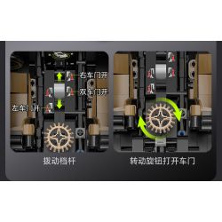 CADA DOUBLEE C61048 61048 non  BÓNG MA THỤY ĐIỂN FANTASMA tỷ lệ 1:8 bộ đồ chơi xếp lắp ráp ghép mô hình FANTASMA SPORTS CAR 4346 khối