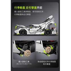 CADA DOUBLEE C61048 61048 non  BÓNG MA THỤY ĐIỂN FANTASMA tỷ lệ 1:8 bộ đồ chơi xếp lắp ráp ghép mô hình FANTASMA SPORTS CAR 4346 khối