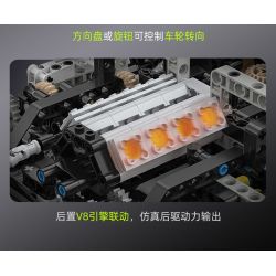 CADA DOUBLEE C61048 61048 non  BÓNG MA THỤY ĐIỂN FANTASMA tỷ lệ 1:8 bộ đồ chơi xếp lắp ráp ghép mô hình FANTASMA SPORTS CAR 4346 khối