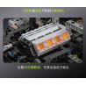 CADA DOUBLEE C61048 61048 non  BÓNG MA THỤY ĐIỂN FANTASMA tỷ lệ 1:8 bộ đồ chơi xếp lắp ráp ghép mô hình FANTASMA SPORTS CAR 4346 khối