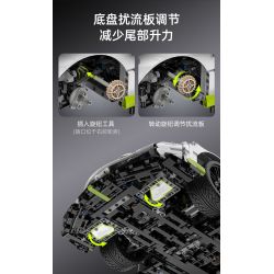 CADA DOUBLEE C61048 61048 non  BÓNG MA THỤY ĐIỂN FANTASMA tỷ lệ 1:8 bộ đồ chơi xếp lắp ráp ghép mô hình FANTASMA SPORTS CAR 4346 khối