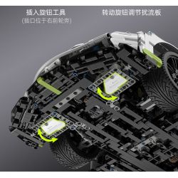 CADA DOUBLEE C61048 61048 non  BÓNG MA THỤY ĐIỂN FANTASMA tỷ lệ 1:8 bộ đồ chơi xếp lắp ráp ghép mô hình FANTASMA SPORTS CAR 4346 khối