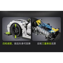 CADA DOUBLEE C61048 61048 non  BÓNG MA THỤY ĐIỂN FANTASMA tỷ lệ 1:8 bộ đồ chơi xếp lắp ráp ghép mô hình FANTASMA SPORTS CAR 4346 khối