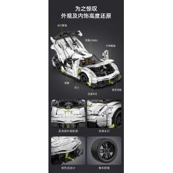 CADA DOUBLEE C61048 61048 non  BÓNG MA THỤY ĐIỂN FANTASMA tỷ lệ 1:8 bộ đồ chơi xếp lắp ráp ghép mô hình FANTASMA SPORTS CAR 4346 khối