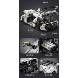 CADA DOUBLEE C61048 61048 non  BÓNG MA THỤY ĐIỂN FANTASMA tỷ lệ 1:8 bộ đồ chơi xếp lắp ráp ghép mô hình FANTASMA SPORTS CAR 4346 khối