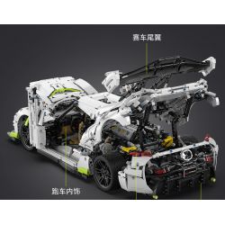 CADA DOUBLEE C61048 61048 non  BÓNG MA THỤY ĐIỂN FANTASMA tỷ lệ 1:8 bộ đồ chơi xếp lắp ráp ghép mô hình FANTASMA SPORTS CAR 4346 khối