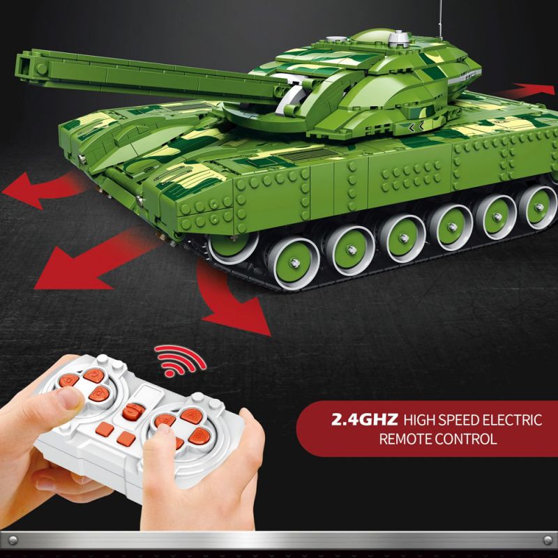 REOBRIX 55026 non  TRẬN CHIẾN XE TĂNG ĐIỀU KHIỂN TỪ XA GOLIATH VII bộ đồ chơi xếp lắp ráp ghép mô hình Military Army TANK BATTLE Quân Sự Bộ Đội 1516 khối