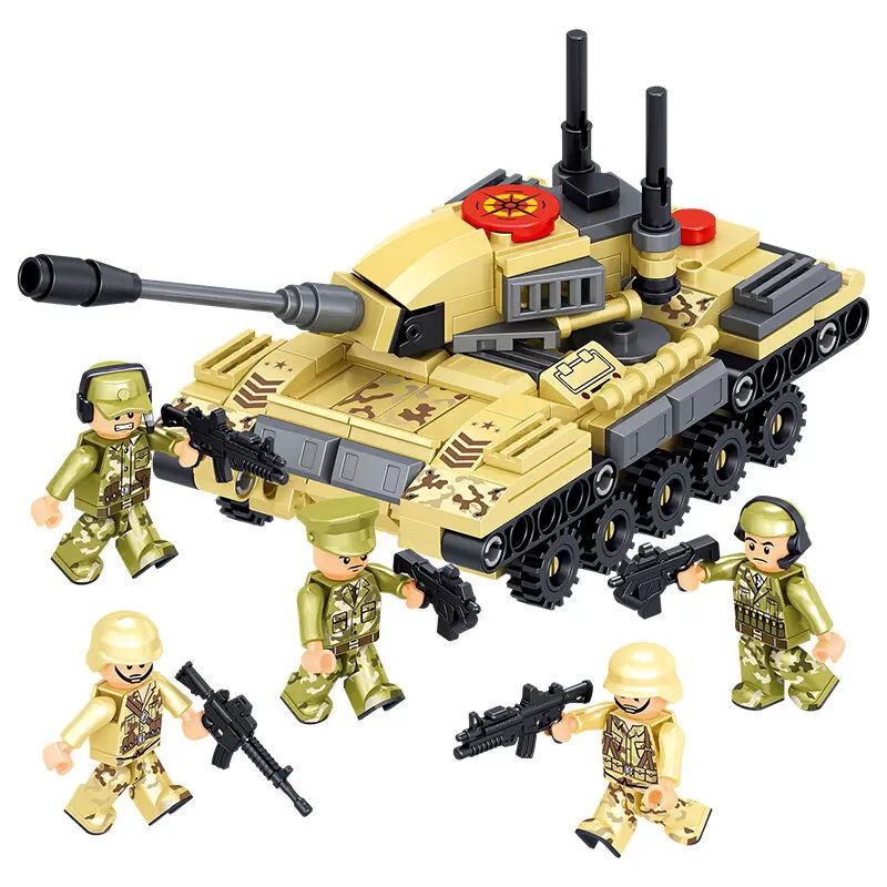 ZHEGAO QL0179 0179 non Lego 8 TỔ HỢP XE TĂNG BỌC THÉP bộ đồ chơi xếp lắp ráp ghép mô hình Military Army Quân Sự Bộ Đội