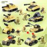 ZHEGAO QL0179 0179 non  8 TỔ HỢP XE TĂNG BỌC THÉP bộ đồ chơi xếp lắp ráp ghép mô hình Military Army Quân Sự Bộ Đội