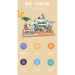 ZHEGAO 00415 non  TRÀ MEME MÙA HÈ bộ đồ chơi xếp lắp ráp ghép mô hình Creator SUMMER TEA Sáng Tạo 836 khối
