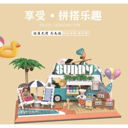 ZHEGAO 00415 non  TRÀ MEME MÙA HÈ bộ đồ chơi xếp lắp ráp ghép mô hình Creator SUMMER TEA Sáng Tạo 836 khối