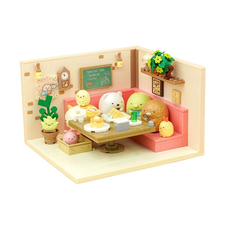 Enlighten 77015 Qman 77015 non  CẢNH TRÀ CHIỀU VUI VẺ bộ đồ chơi xếp lắp ráp ghép mô hình
