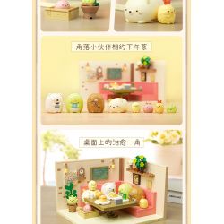 Enlighten 77015 Qman 77015 non  CẢNH TRÀ CHIỀU VUI VẺ bộ đồ chơi xếp lắp ráp ghép mô hình