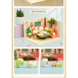 Enlighten 77015 Qman 77015 non  CẢNH TRÀ CHIỀU VUI VẺ bộ đồ chơi xếp lắp ráp ghép mô hình