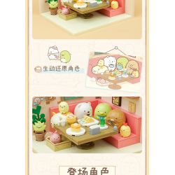 Enlighten 77015 Qman 77015 non  CẢNH TRÀ CHIỀU VUI VẺ bộ đồ chơi xếp lắp ráp ghép mô hình