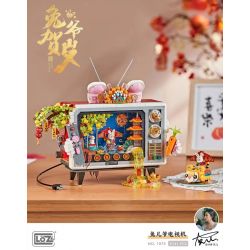 LOZ 1073 non  ÔNG NỘI THỎ TV bộ đồ chơi xếp lắp ráp ghép mô hình Chinese Traditional Festivals Lễ Hội Cổ Truyền 2141 khối