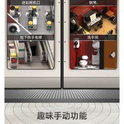 CADA DOUBLEE C66008 66008 non  GA TÀU ĐIỆN NGẦM LUÂN ĐÔN bộ đồ chơi xếp lắp ráp ghép mô hình Modular Buildings LONDON UNDERGROUND Mô Hình Nhà Cửa 1836 khối