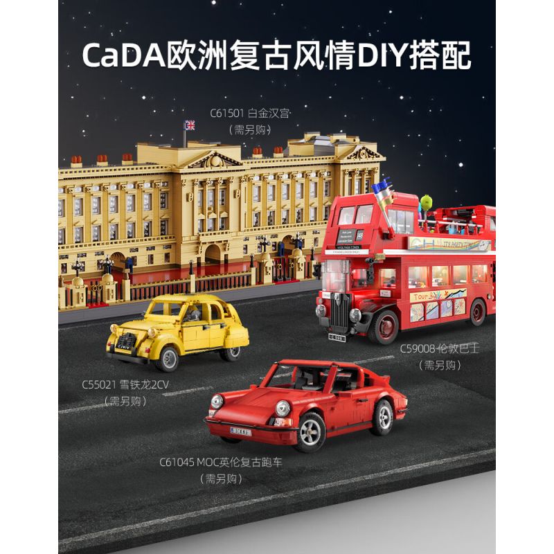 CADA DOUBLEE C66008 66008 non  GA TÀU ĐIỆN NGẦM LUÂN ĐÔN bộ đồ chơi xếp lắp ráp ghép mô hình Modular Buildings LONDON UNDERGROUND Mô Hình Nhà Cửa 1836 khối