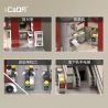 CADA DOUBLEE C66008 66008 non  GA TÀU ĐIỆN NGẦM LUÂN ĐÔN bộ đồ chơi xếp lắp ráp ghép mô hình Modular Buildings LONDON UNDERGROUND Mô Hình Nhà Cửa 1836 khối